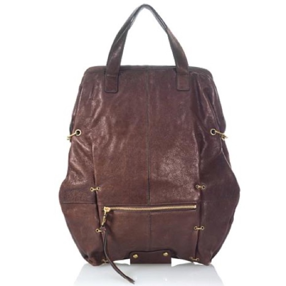 Brown KOOBA Ava Fold Over Hangbag